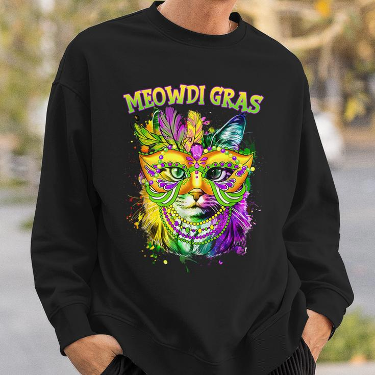 Meowdi Gras Mardi Gras Cat Lover New Orleans Louisiana Usa Sweatshirt Gifts for Him