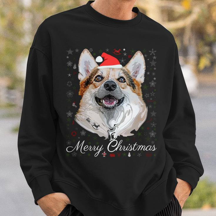 Merry Christmas Corgi Santa Dog Ugly Christmas Sweater Sweatshirt Gifts for Him