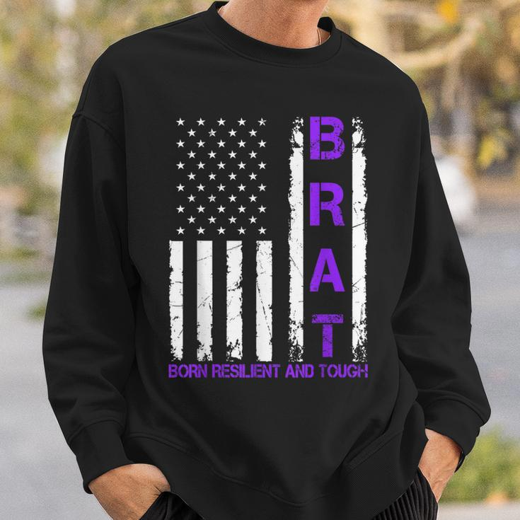 Military Child Us Flag Born Resilient And Tough Brat Sweatshirt Gifts for Him
