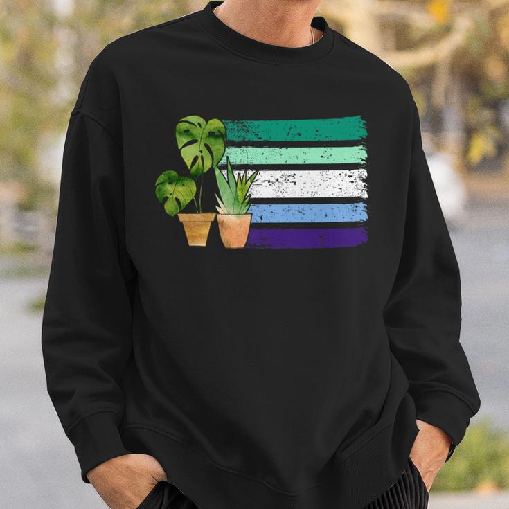 Mlm Pride Plants Lgbt Gay Male Flag Gardener Gardening Sweatshirt Gifts for Him