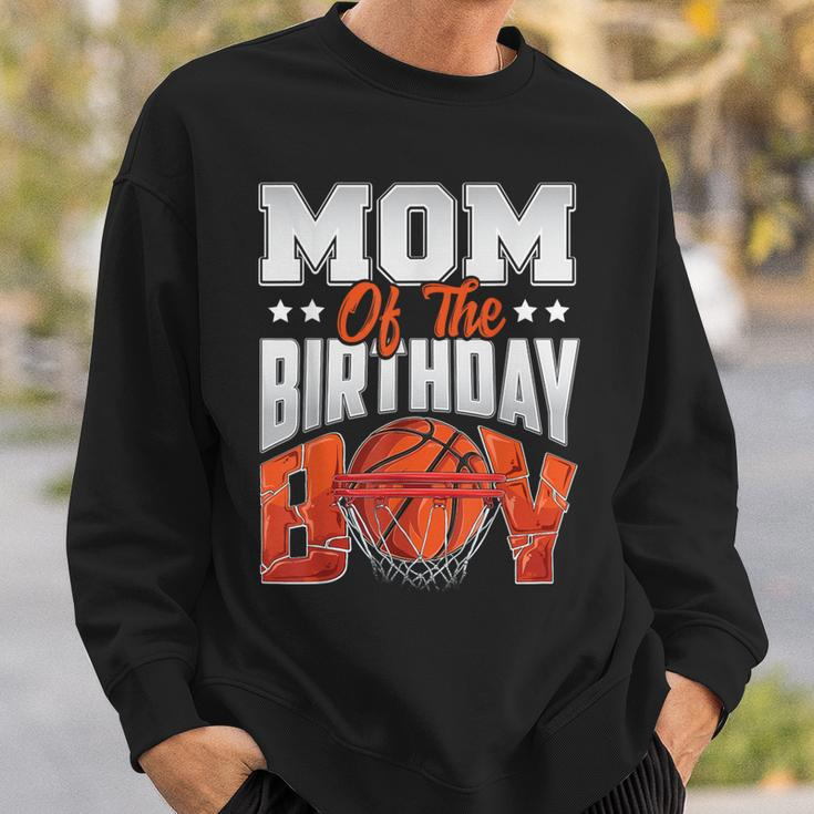 Mom Basketball Birthday Boy Family Baller B-Day Party Sweatshirt Gifts for Him