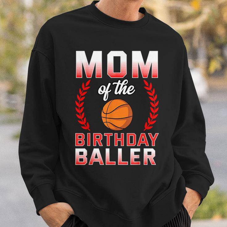 Mom Of The Birthday Boy Basketball Bday Celebration Sweatshirt Gifts for Him