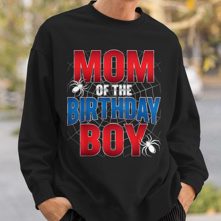 Mom Of The Birthday Boy Costume Spider Web Birthday Party Sweatshirt Gifts for Him