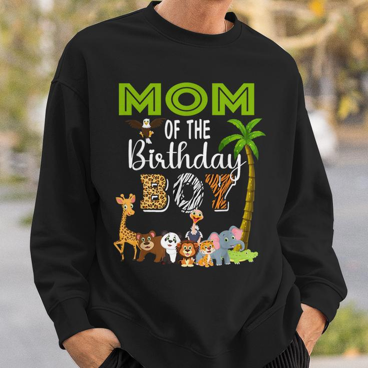 Mom Of The Birthday Boy Wild Zoo Theme Safari Party Sweatshirt Gifts for Him