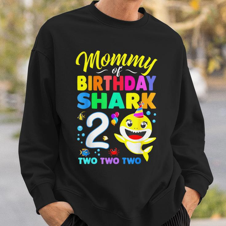 Mommy Of Birthday Shark 2Nd Matching Oufit Party For Family Sweatshirt Gifts for Him