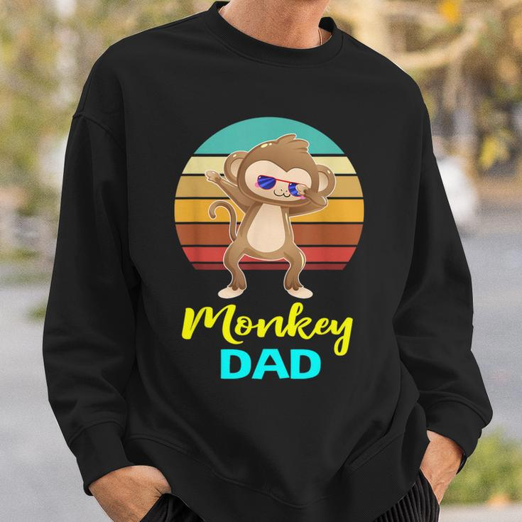 Monkey Dad Lovers Daddy Fathers Sweatshirt Gifts for Him