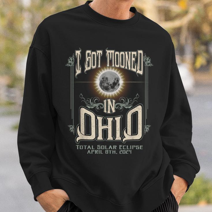 I Got Mooned In Ohio Total Solar Eclipse 2024 Sweatshirt Seseable