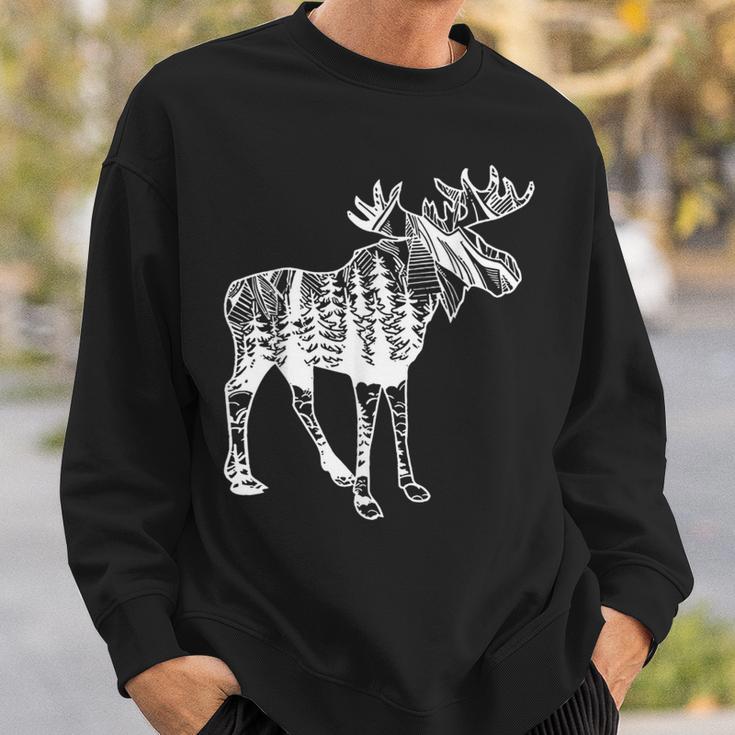 Moose Sighting Forest Minnesota State Sweatshirt Gifts for Him