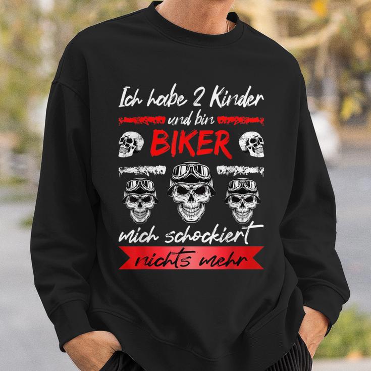 Motorcycle Rider Ich Habe 2 Kinder And Bin Biker Motorcycle Sweatshirt Geschenke für Ihn