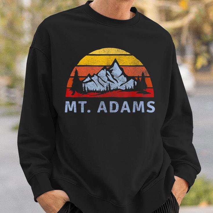 Mt Adams Retro Mountain Sunset Sweatshirt Gifts for Him