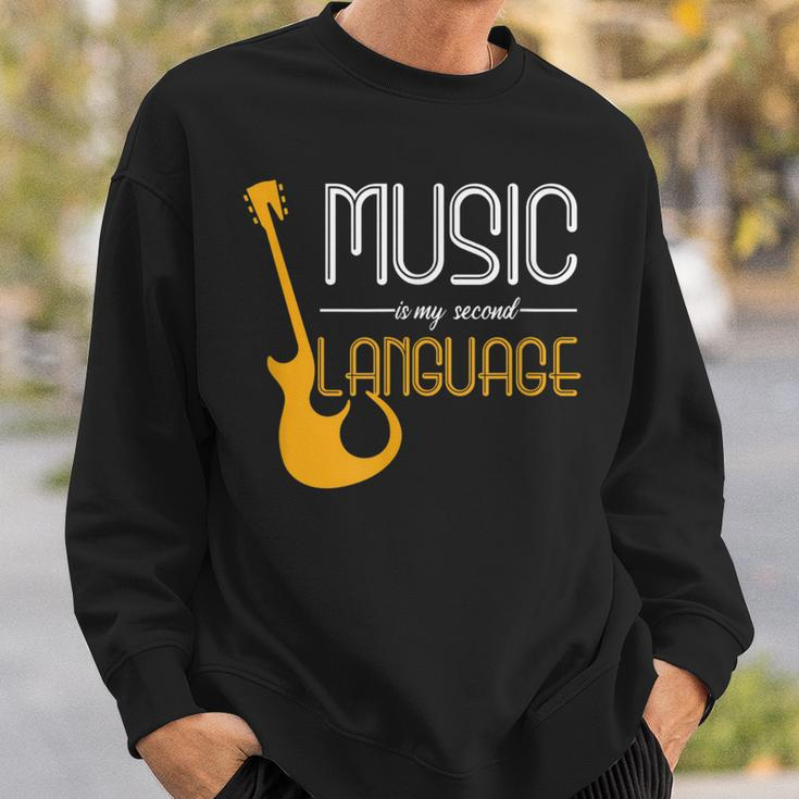 Music Lovers Quote My Second Language Sweatshirt Gifts for Him