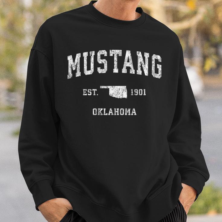 Mustang Oklahoma Ok Vintage Style Sweatshirt Geschenke für Ihn