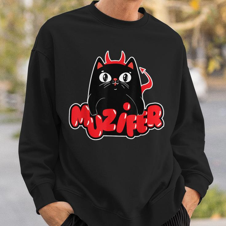 Muzifer I Cat Kitten Lucifer Devil Luzifer S Sweatshirt Geschenke für Ihn