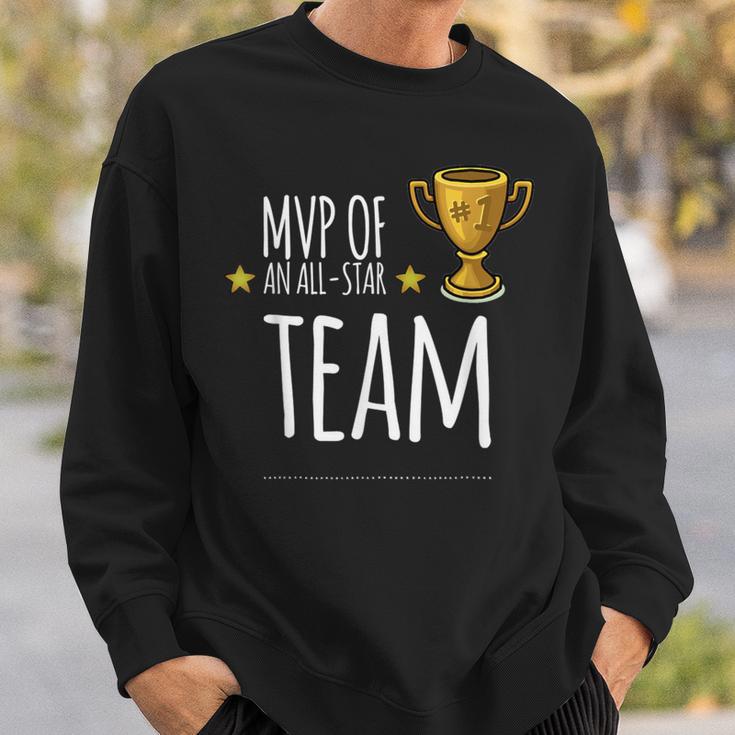 Mvp Of An All-Star Team With Trophy And Stars Graphic Sweatshirt Gifts for Him