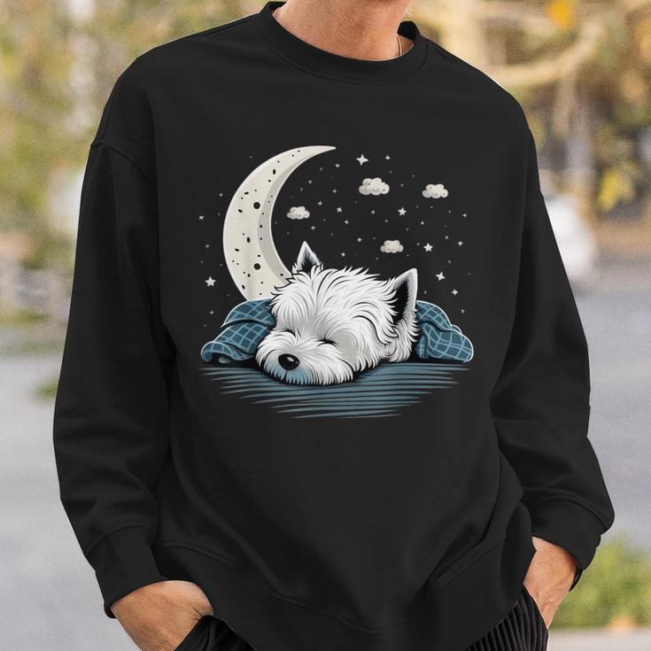 Napping Westie Pyjamas West Highland Terrier Sleeping Sweatshirt Geschenke für Ihn