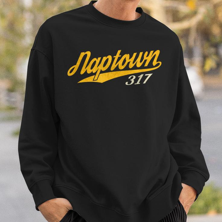 Naptown 317 Naptown Area Code Vintage Pride City Sweatshirt Gifts for Him