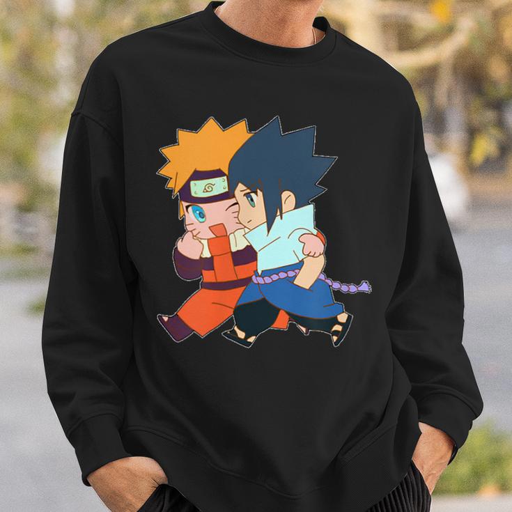 Narusasu I Sasunaru Kiss And Couple Walk Chibi Anime Figure Sweatshirt Gifts for Him