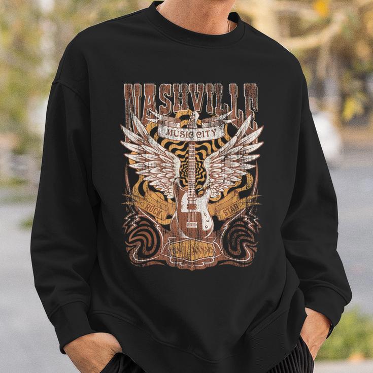 Nashville Tennessee Guitar Country Music City Guitarist Sweatshirt Gifts for Him