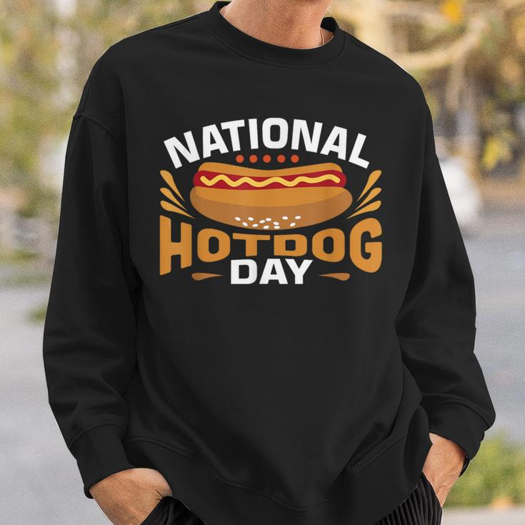 National Hot Dog Day Hotdog Sweatshirt Gifts for Him