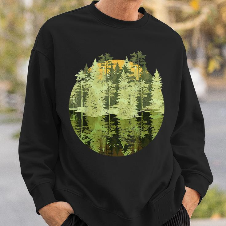 Nature Trees Reflection Outdoor Wildlife Forest Sweatshirt Gifts for Him