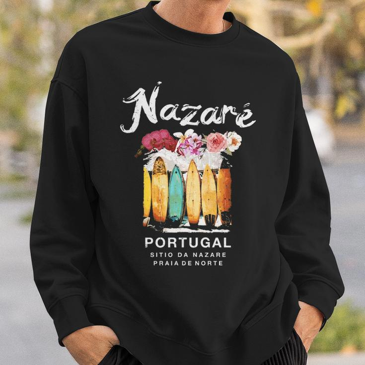 Nazare Portugal Surfing Vintage Sweatshirt Gifts for Him