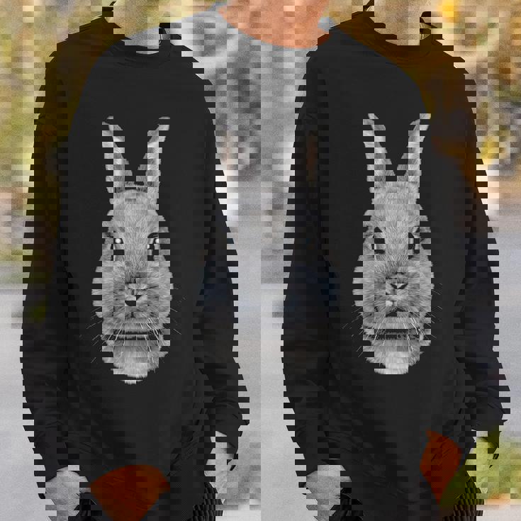 Netherland Dwarf Rabbit Face Sweatshirt Gifts for Him