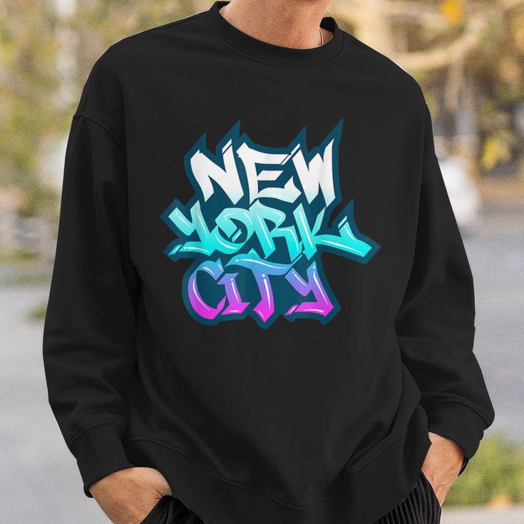 New York City New York City Graffiti Style Sweatshirt Gifts for Him