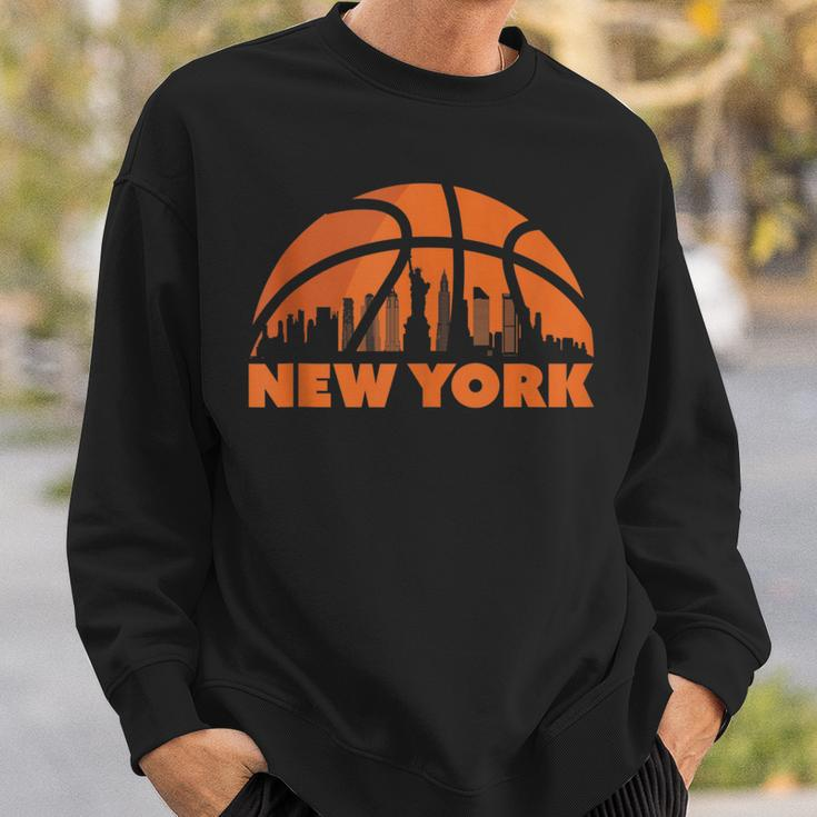 New York City Skyline New York Basketball Fan Jersey Sweatshirt Gifts for Him