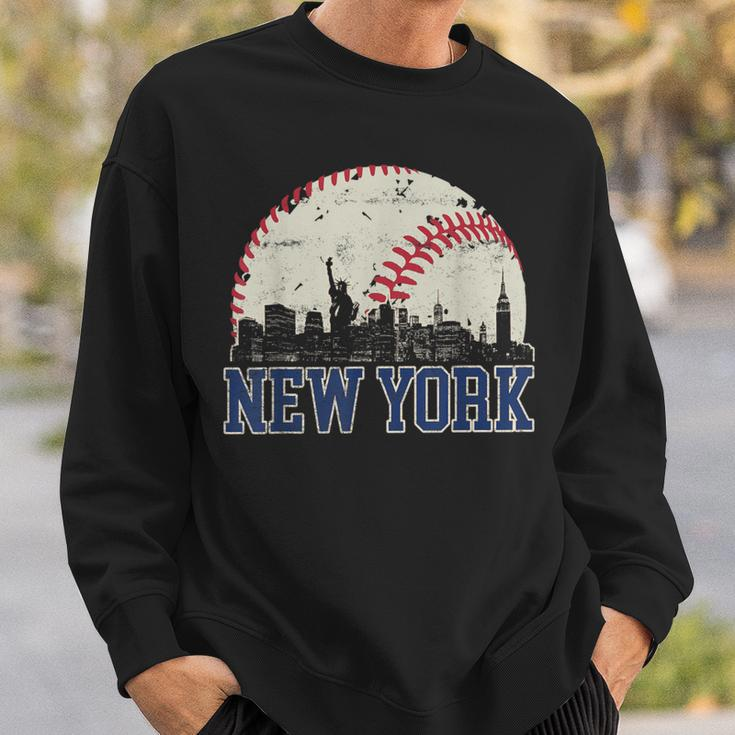 New York Retro Baseball Lover Met At Game Day Sweatshirt Gifts for Him
