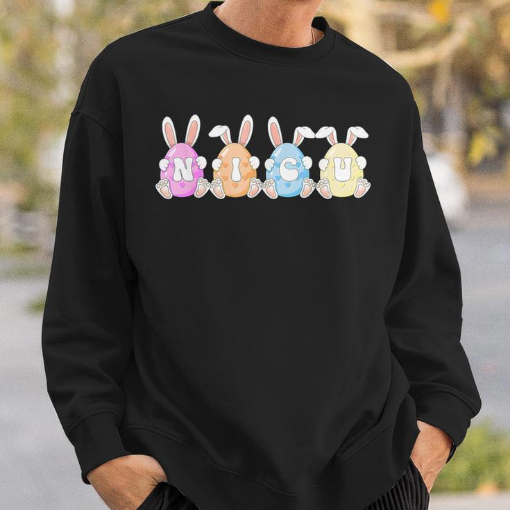 Nicu Egg Bunny Easter Eggs Happy Easter Day Nicu Nurse Sweatshirt Gifts for Him
