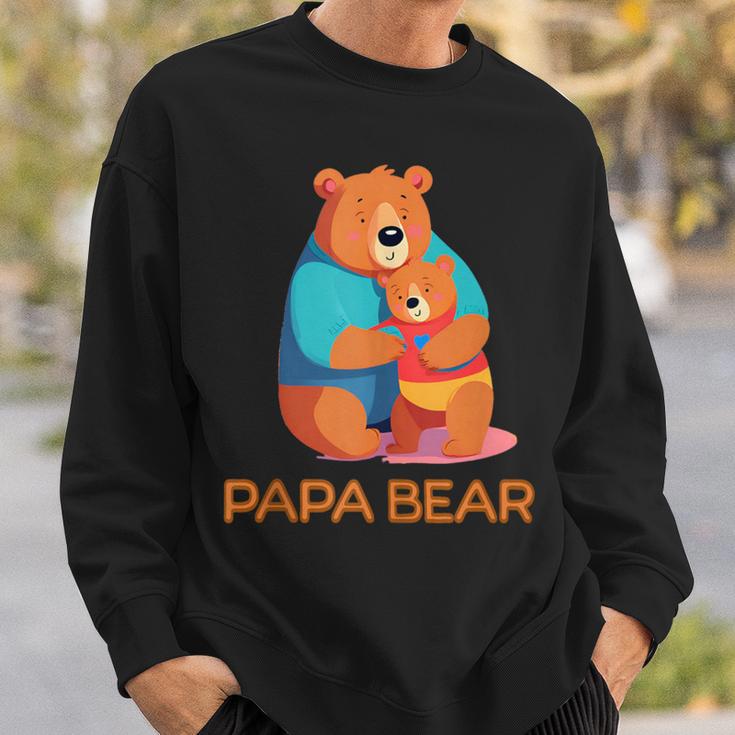 Niedlicher Papa Bär Sohn Und Tochteratertag Sweatshirt Geschenke für Ihn