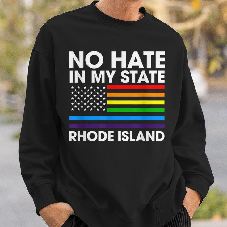 No Hate In My State Lgbt Rhode Island Pride Ri Gay Lesbian Sweatshirt Gifts for Him