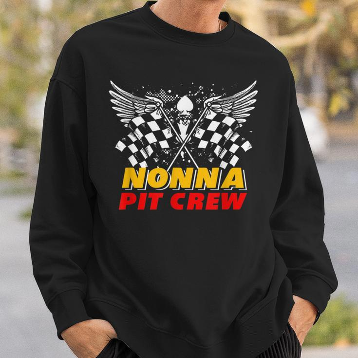 Nonna Pit Crew Race Car Birthday Party Matching Family Sweatshirt Gifts for Him