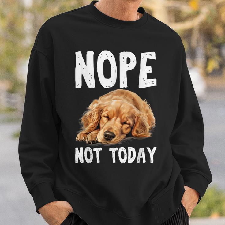 Nope Not Today Lazy Dog Golden Retriever Sweatshirt Gifts for Him