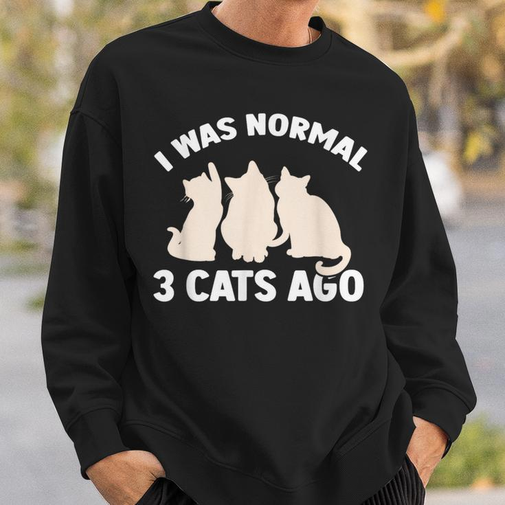 I Was Normal 3 Cats Ago Cat Kitten Kitty Sweatshirt Gifts for Him