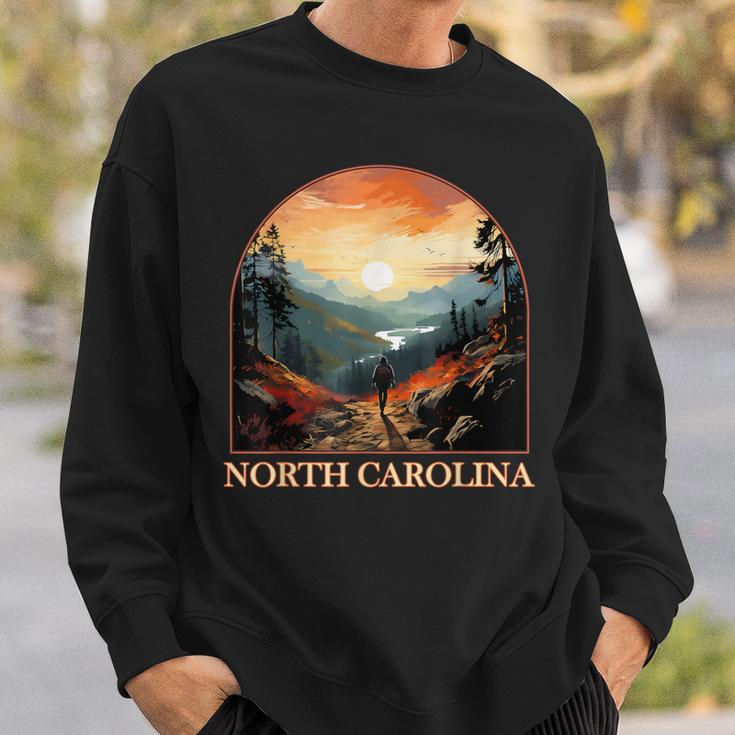 North Carolina Nc Hiking Mountain State Pride Sweatshirt Gifts for Him