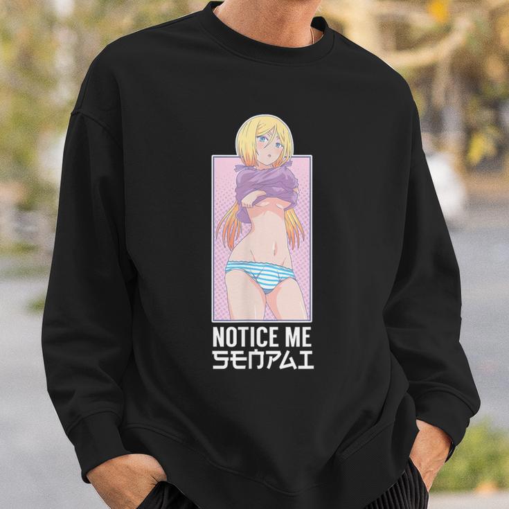 Notice Me Senpai Japanese Manga Aesthetic Women Sweatshirt Gifts for Him