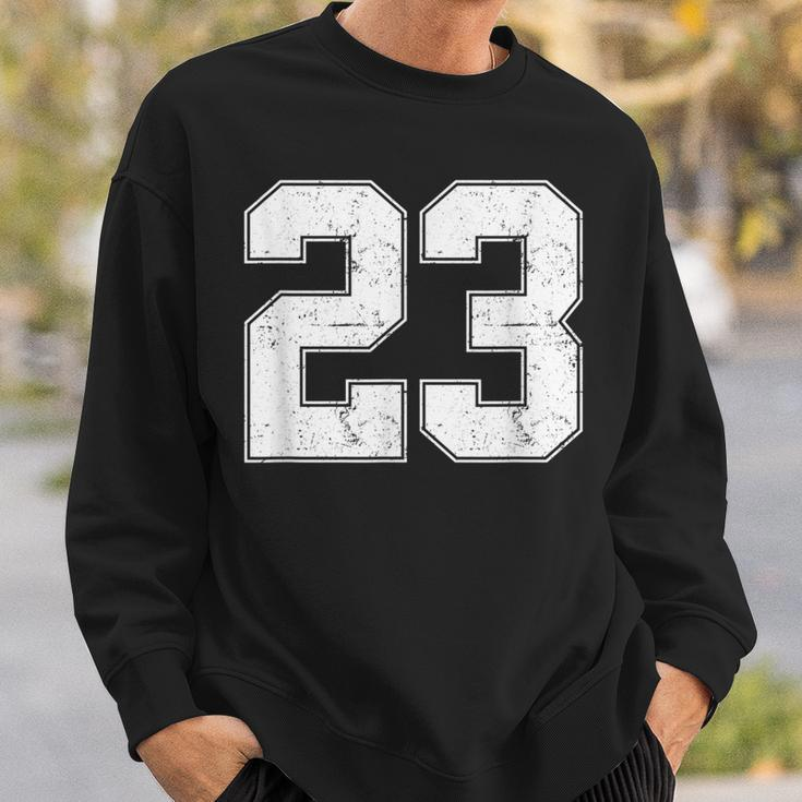Number 23 Numbered Vintage 23Rd Years Old Birthday Sweatshirt Gifts for Him