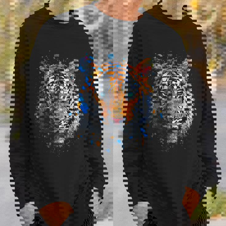 Obra De Arte De Tigre Colorido Animal Arte Tigre Camisa de entrenamiento Regalos para él