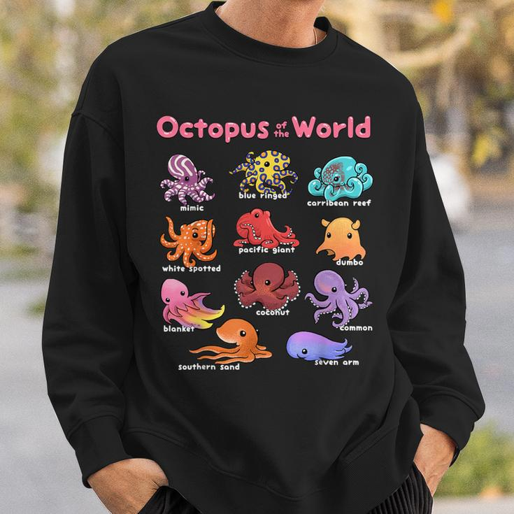Octopus Sea Animals Of The World Octopus Lover Educational Sweatshirt Gifts for Him