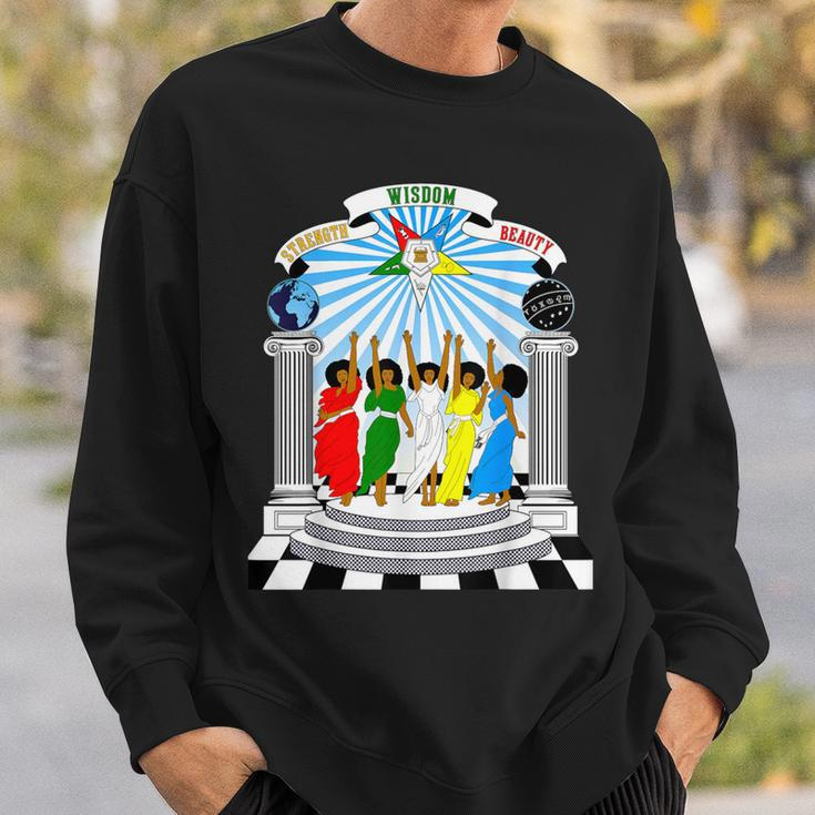 Oes Strength Wisdom Beauty Sisters Order Of The Eastern Star Sweatshirt Gifts for Him