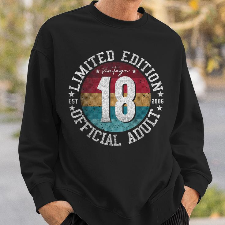 Official Adult 18Th Birthday 18 Year Old Sweatshirt Gifts for Him