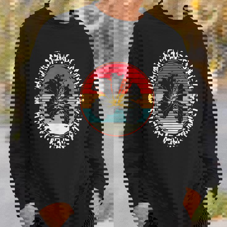 Ohana Significa Familia Cita Hibiscus 70S Retro Hawaii Vacaciones Camisa de entrenamiento Regalos para él