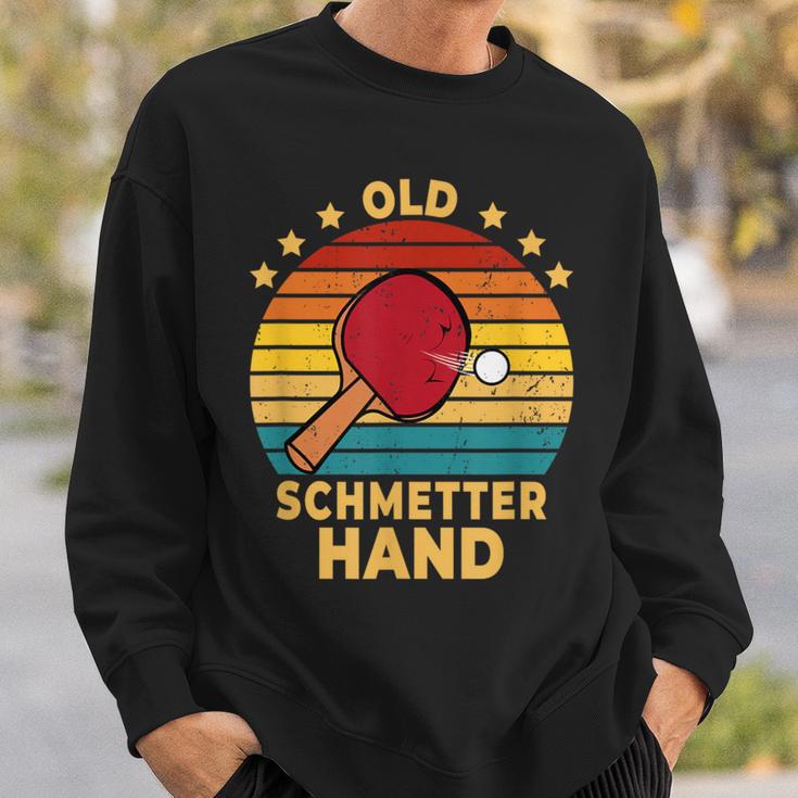 Old Butterhand Table Tennis Games Sweatshirt Geschenke für Ihn