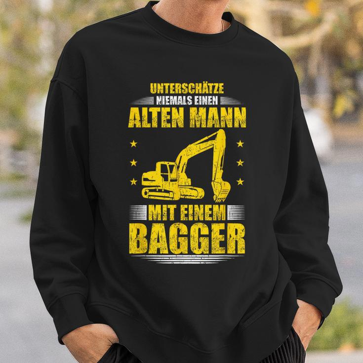 Old Man With Digger Digger Driver Saying Sweatshirt Geschenke für Ihn