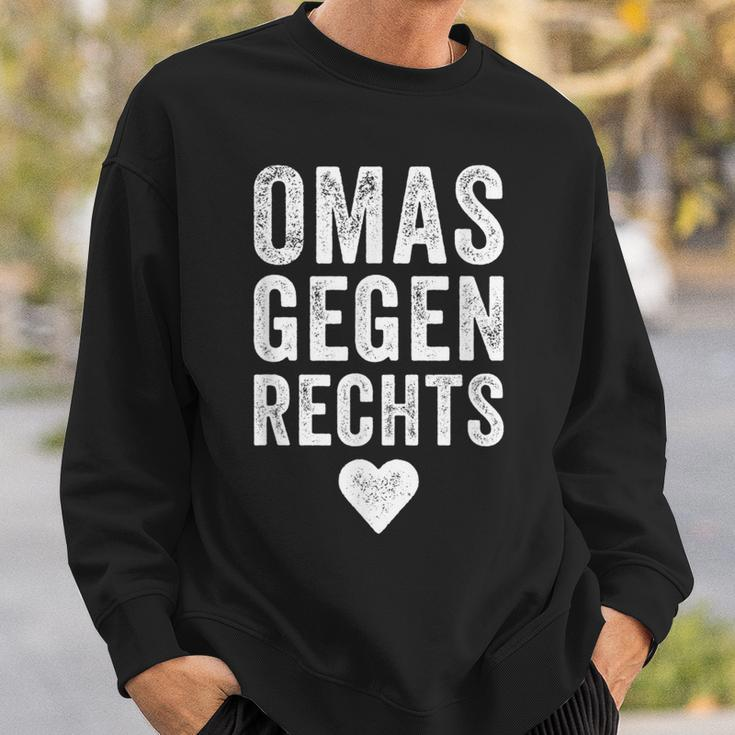 With 'Omas Agegen Richs' Anti-Rassism Fck Afd Nazis Sweatshirt Geschenke für Ihn