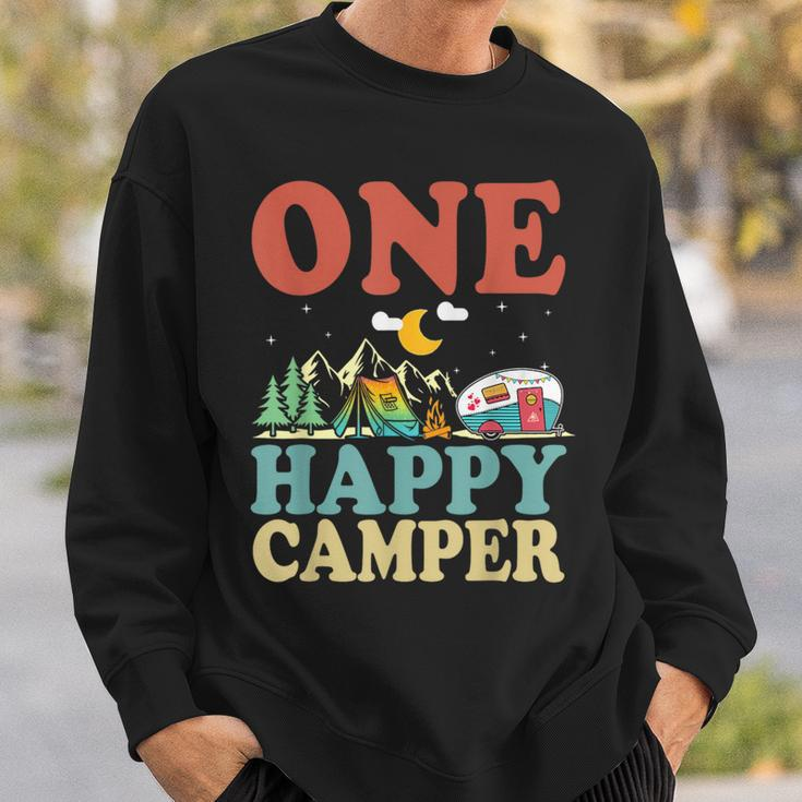 One Happy Camper First Birthday Camping Family Matching Sweatshirt Gifts for Him