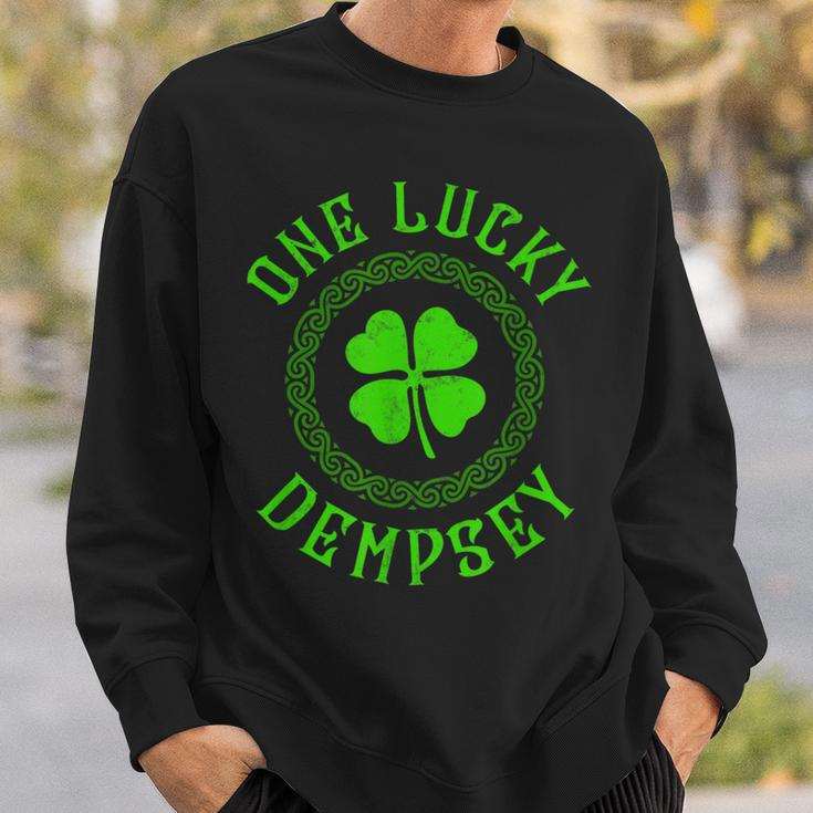 One Lucky Dempsey Irish Family Four Leaf Clover Sweatshirt Gifts for Him