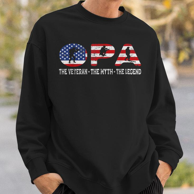 Opa Veteran Myth Legend Outfit Cool Father's Day Sweatshirt Gifts for Him