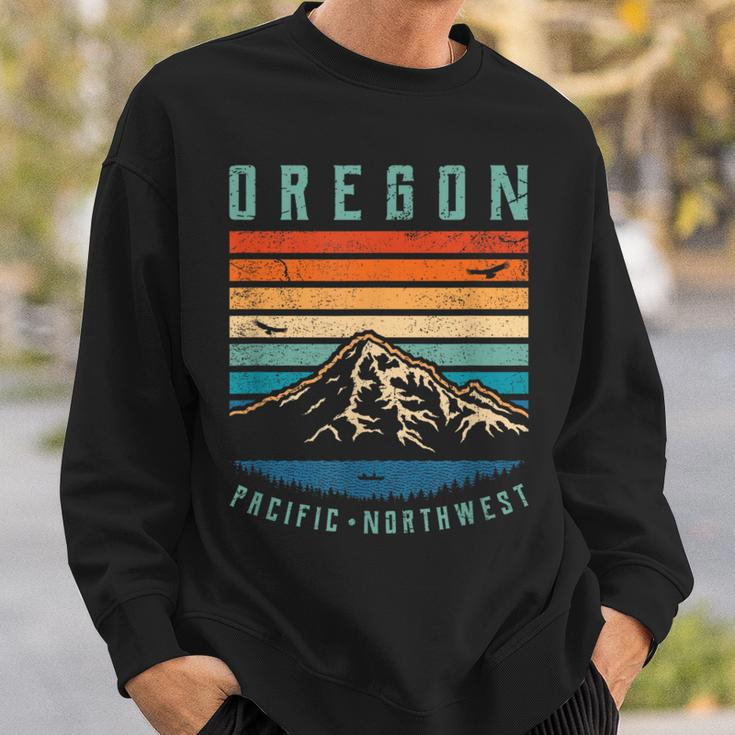 Oregon RetroVintage Portland Home State Mountains Sweatshirt Gifts for Him